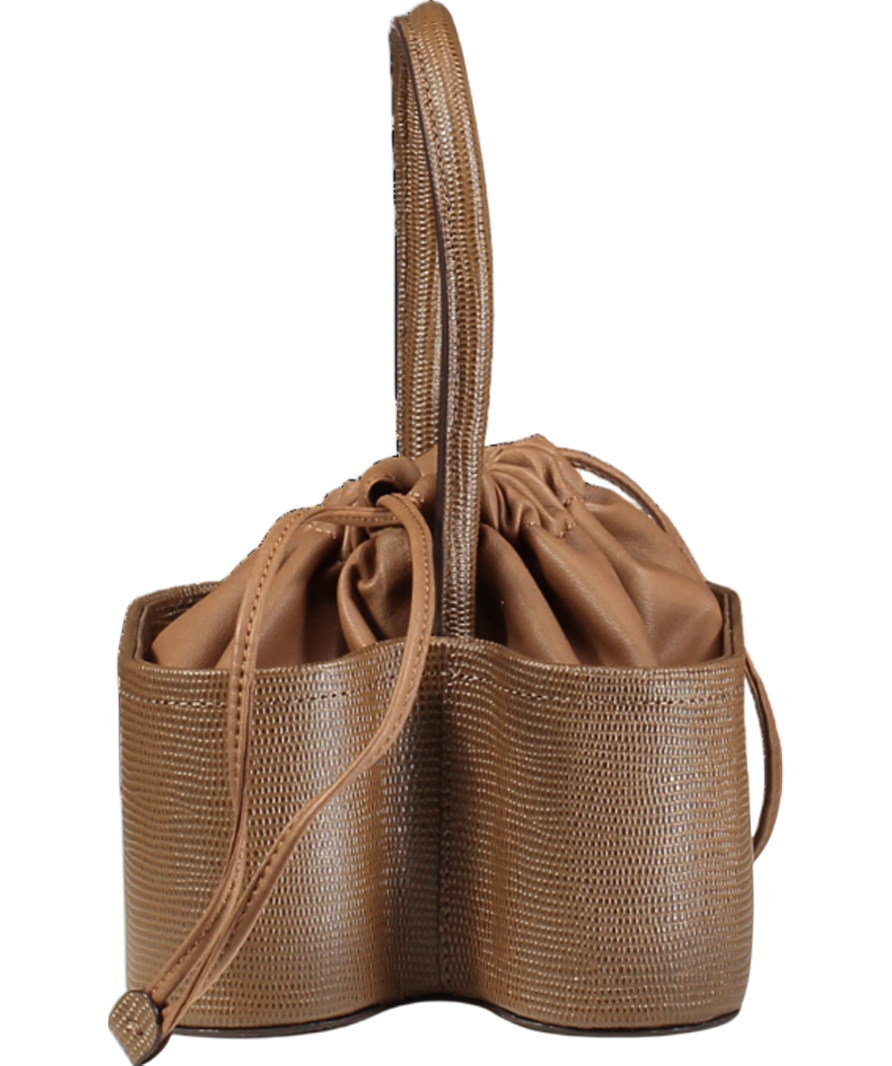 Song Ryoo Brown Curvy Top Handle Bucket Bag