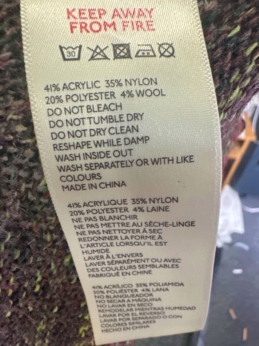 Urban Outfitters Multicolour Knitted Cropped Jumper UK S