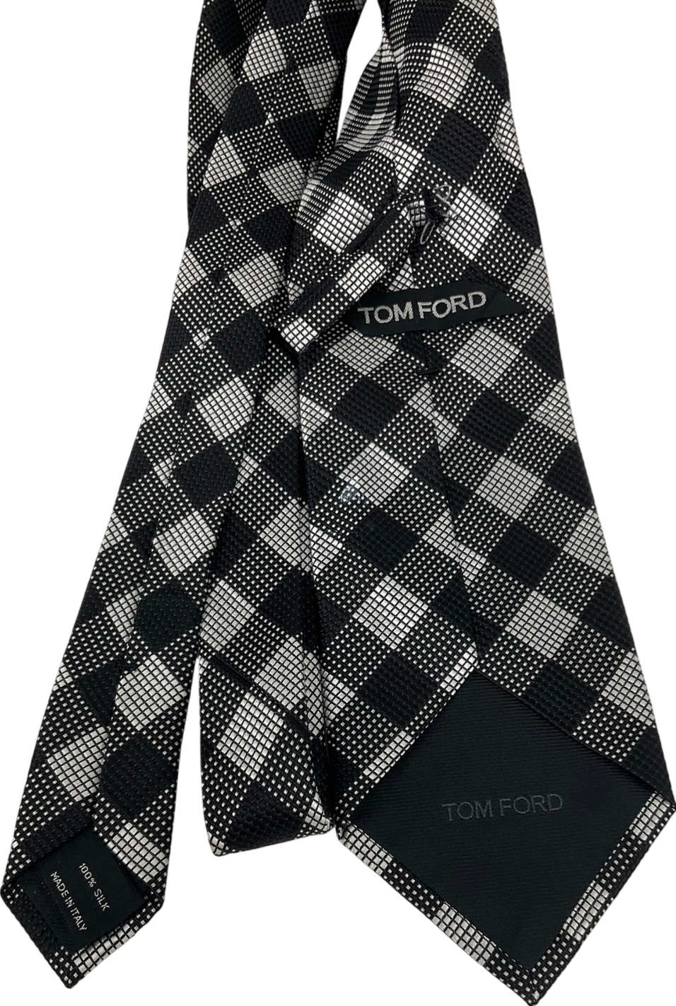 Tom Ford Black Black/silver 100% Silk Neck Tie