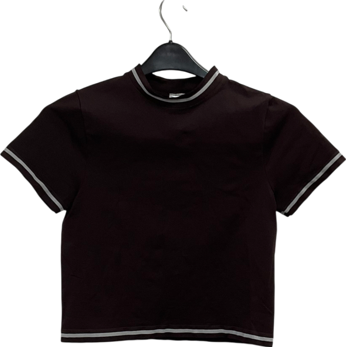 gymshark Brown Seamless Crop Top UK XL