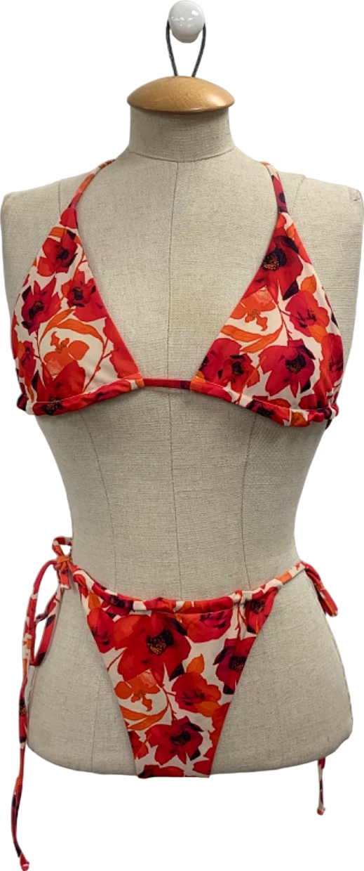 SLA Red Floral Bikini UK XXS/XS