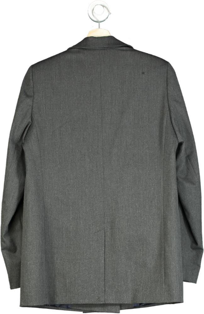 Sézane Grey Double-Breasted Blazer UK 10