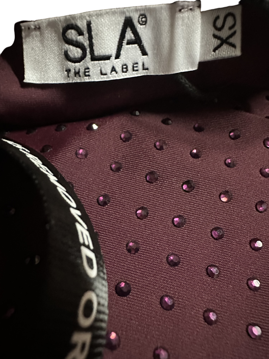 SLA the label Purple Saaffi Diamante Top UK XS