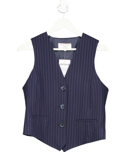 Helene Berman Blue Pinstripe Waistcoat UK S