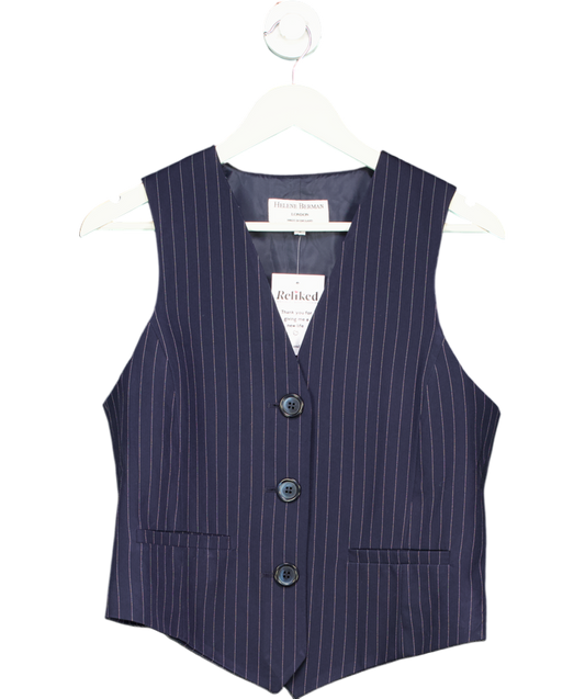 Helene Berman Blue Pinstripe Waistcoat UK S