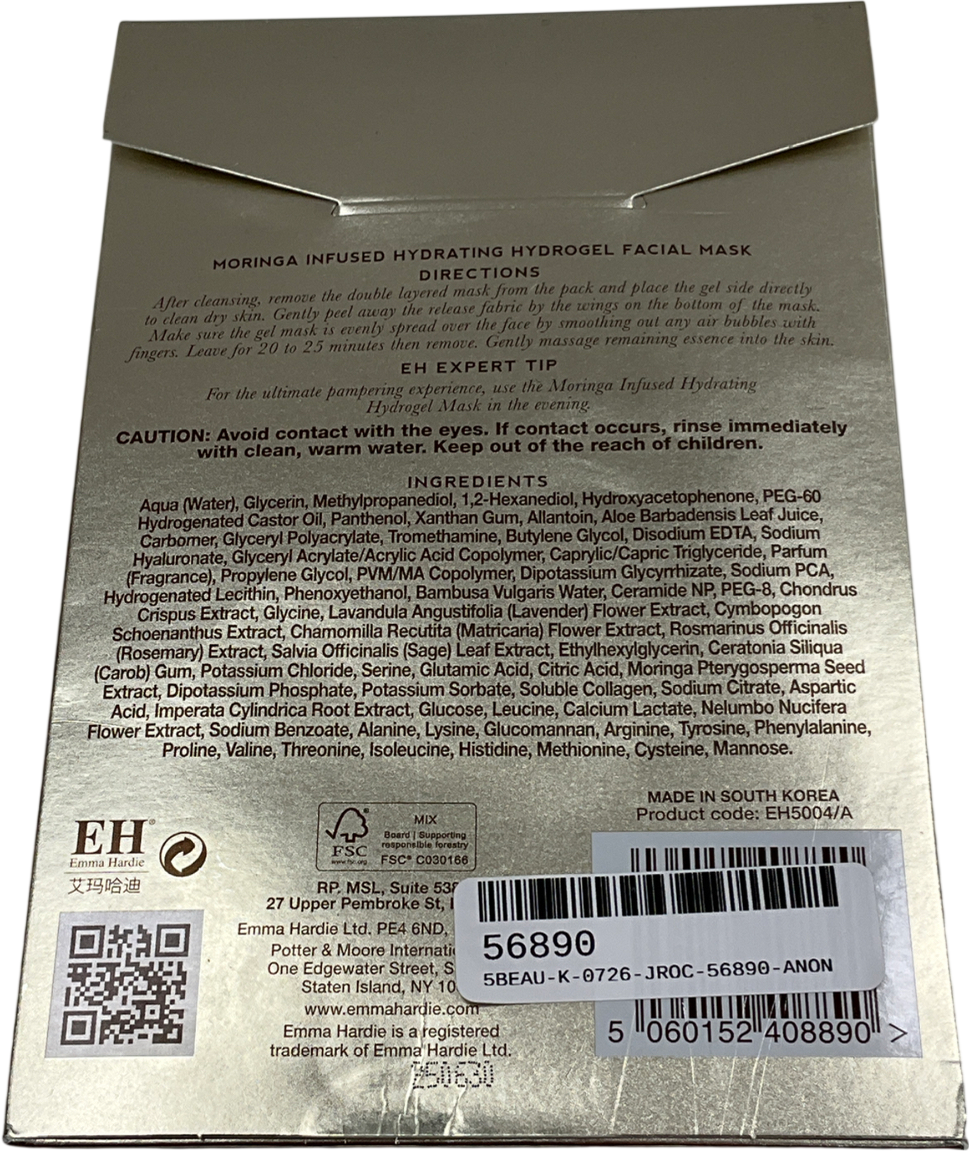 Emma Hardie Moringa Hydrating Hydrogel Facial Mask X1