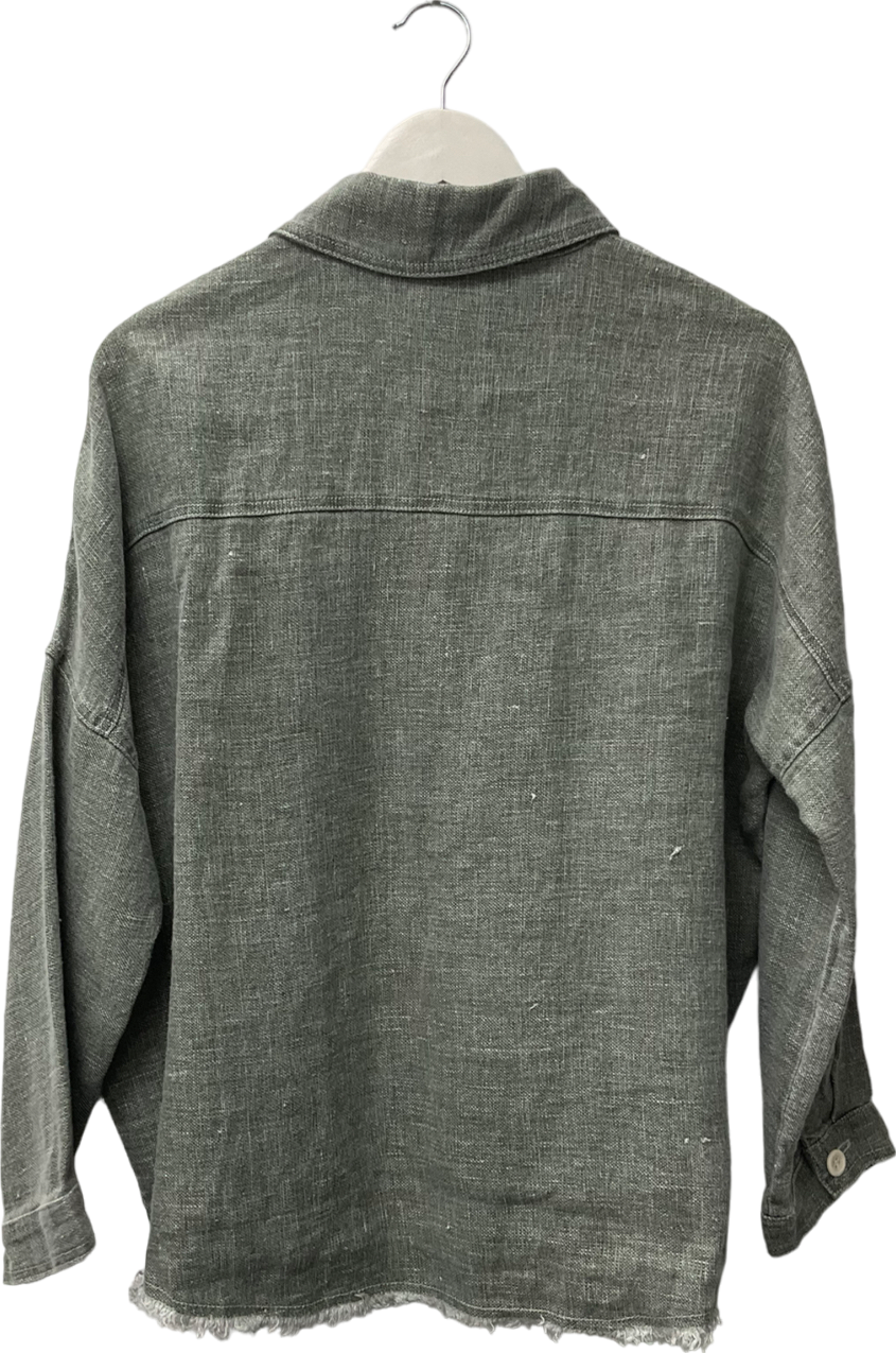 ZARA Green Khaki Corduroy Jacket UK 10