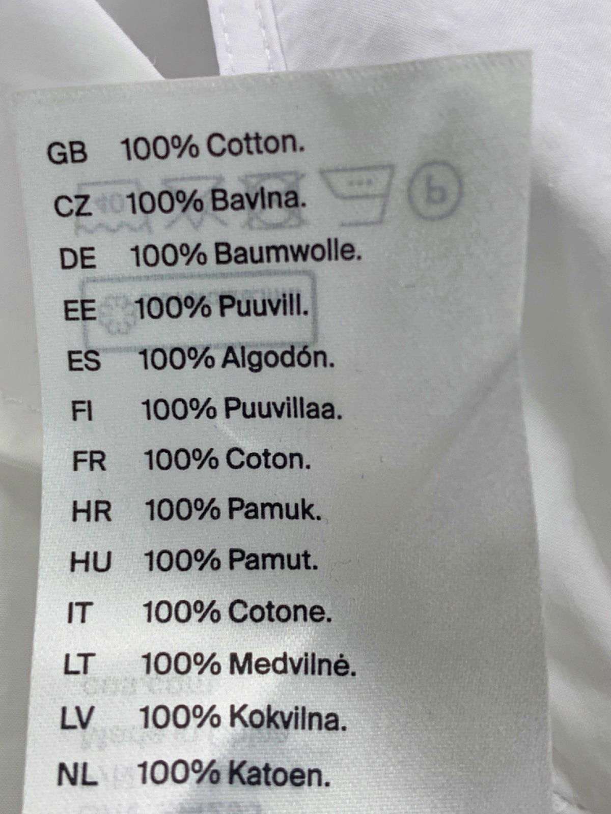 Cos White Cotton Frill Collar Shirt UK 8