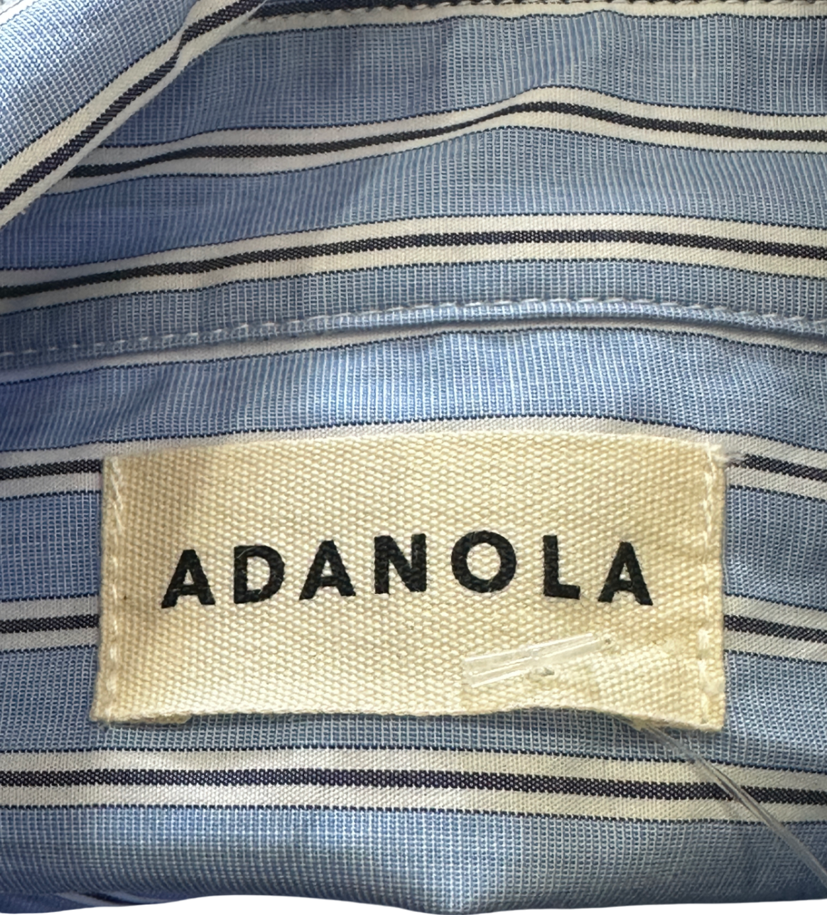 Adanola Blue Oversized Striped Cotton-poplin Shirt & Trouser Set UK XS