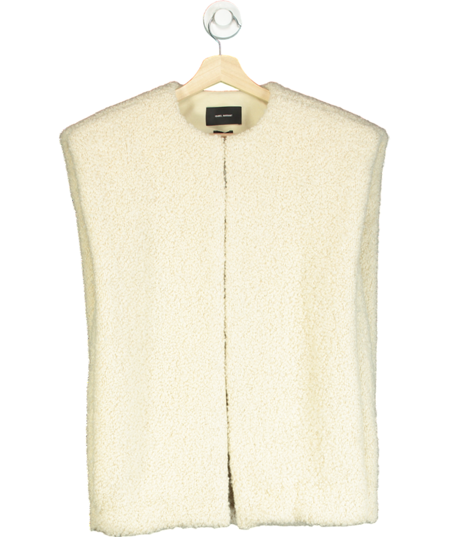 Isabel Marant Cream Faux Sherling Gilet UK 8
