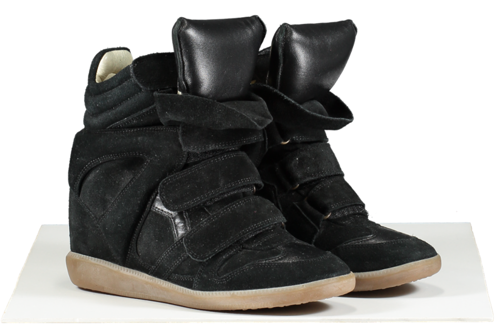 Isabel Marant Black Bekett Leather Sneakers UK 4 EU 37 👠
