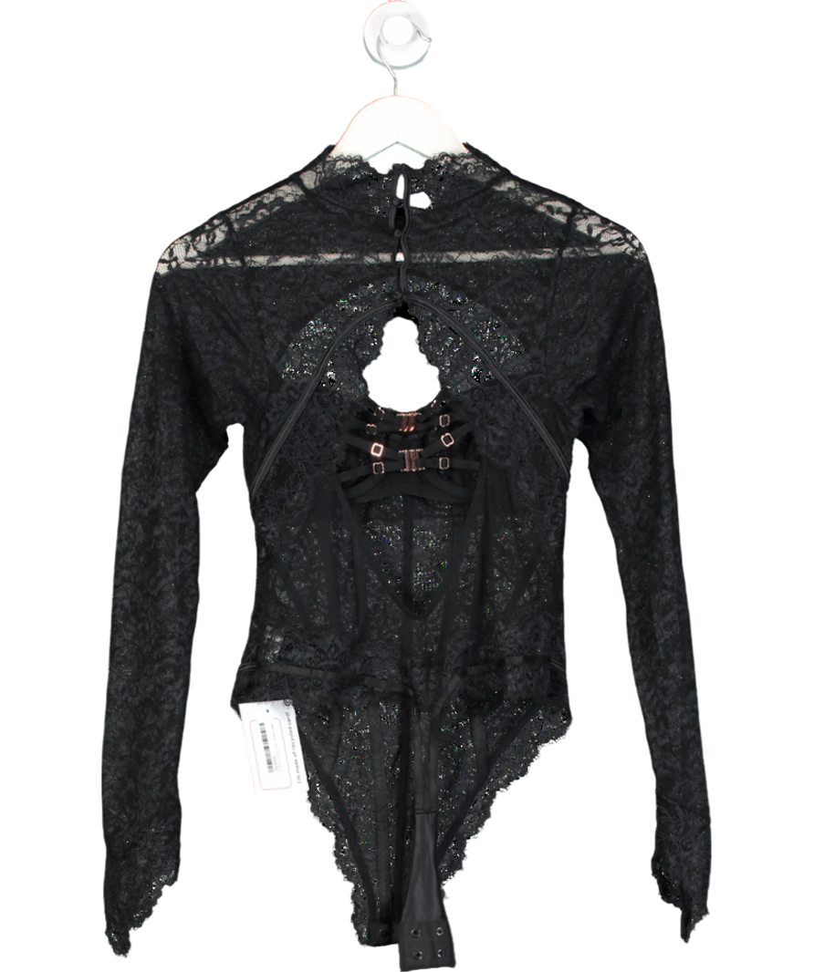 hunkemoller Black Charlotte Bodysuit UK S