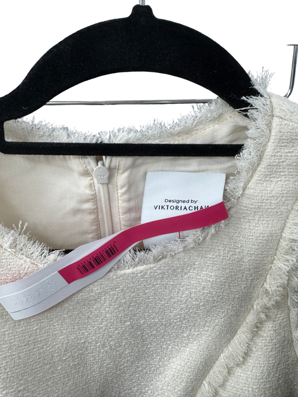 Fabrique X Victoria Chan 2-piece Cream Tweed Orla Top And Midi Skirt Set UK XS/S