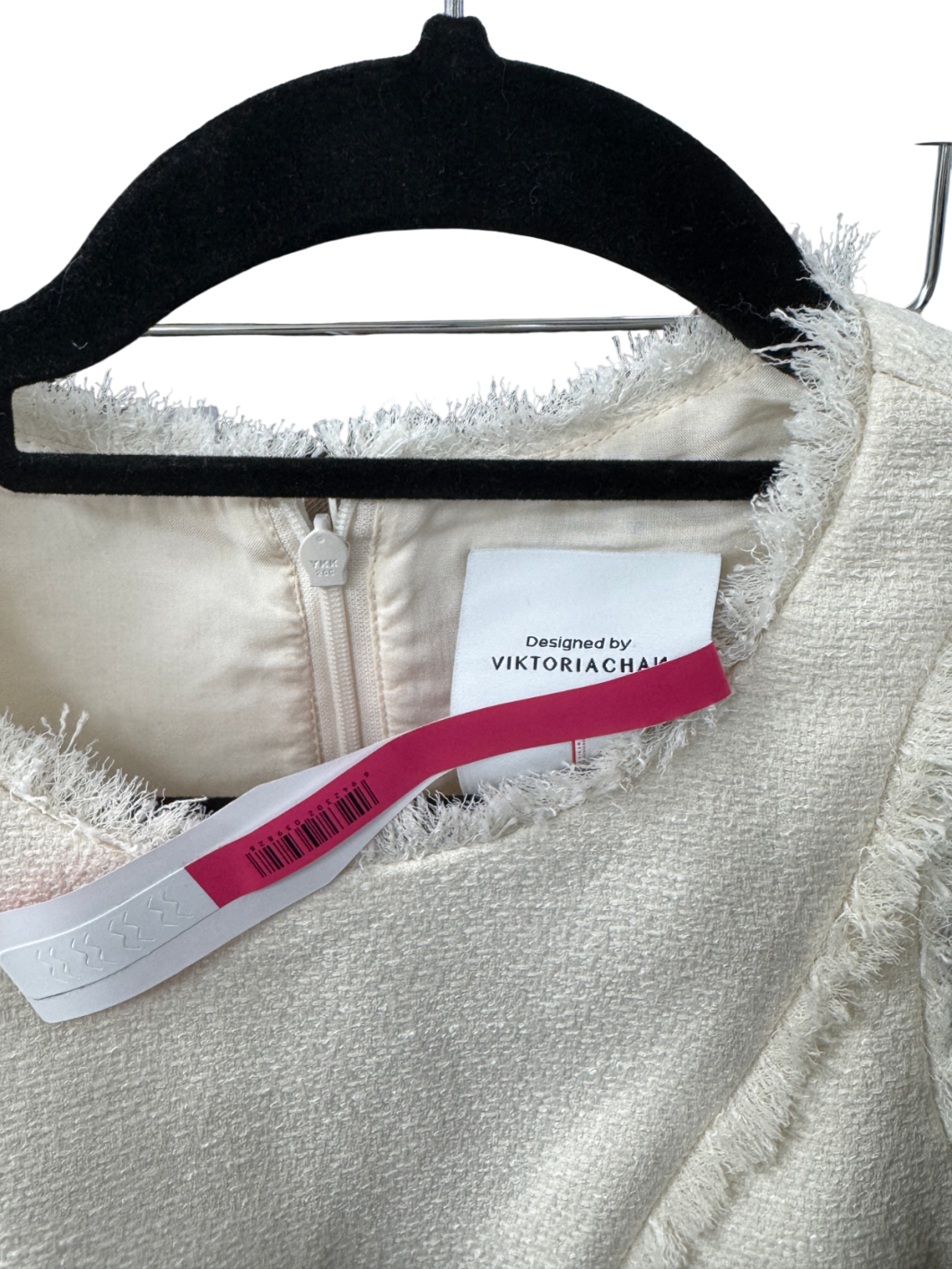 Fabrique X Victoria Chan 2-piece Cream Tweed Orla Top And Midi Skirt Set UK XS/S