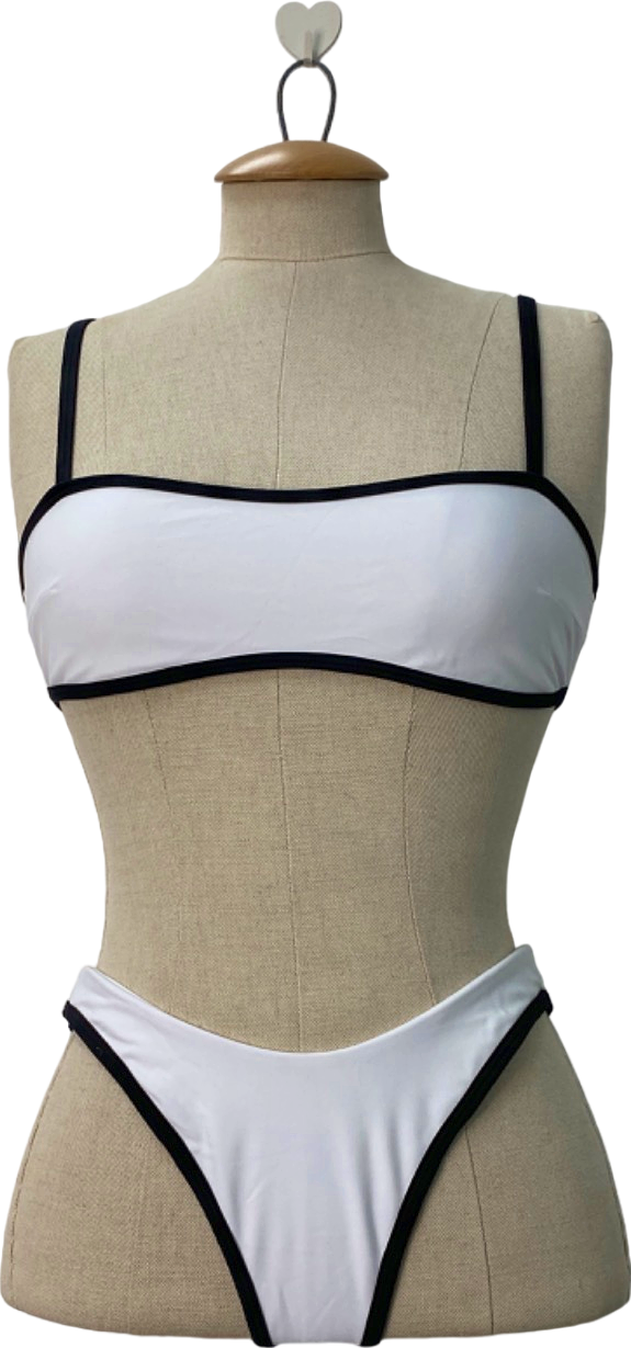 Bikini Bible White Bikini Swimwear Set UK XS/S