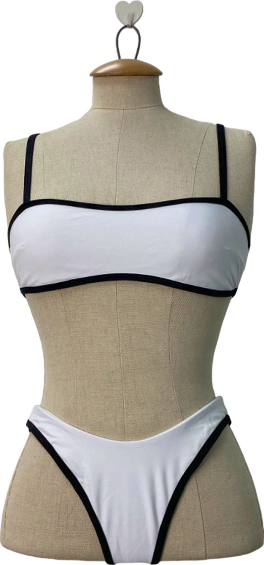 Bikini Bible White Bikini Swimwear Set UK XS/S