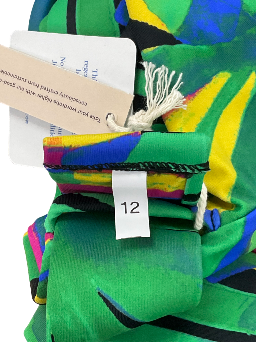 Dancing Leopard Multicoloured Halo Montego Bikini Top In Retro Tropic & Halo Juniper High Waisted  Brief In Retro Tropic UK 12