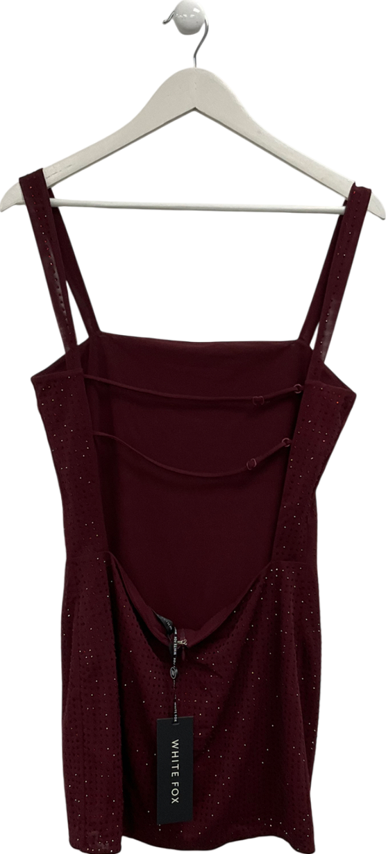 White Fox Red Pump The Volume Embellished Mini Dress UK L