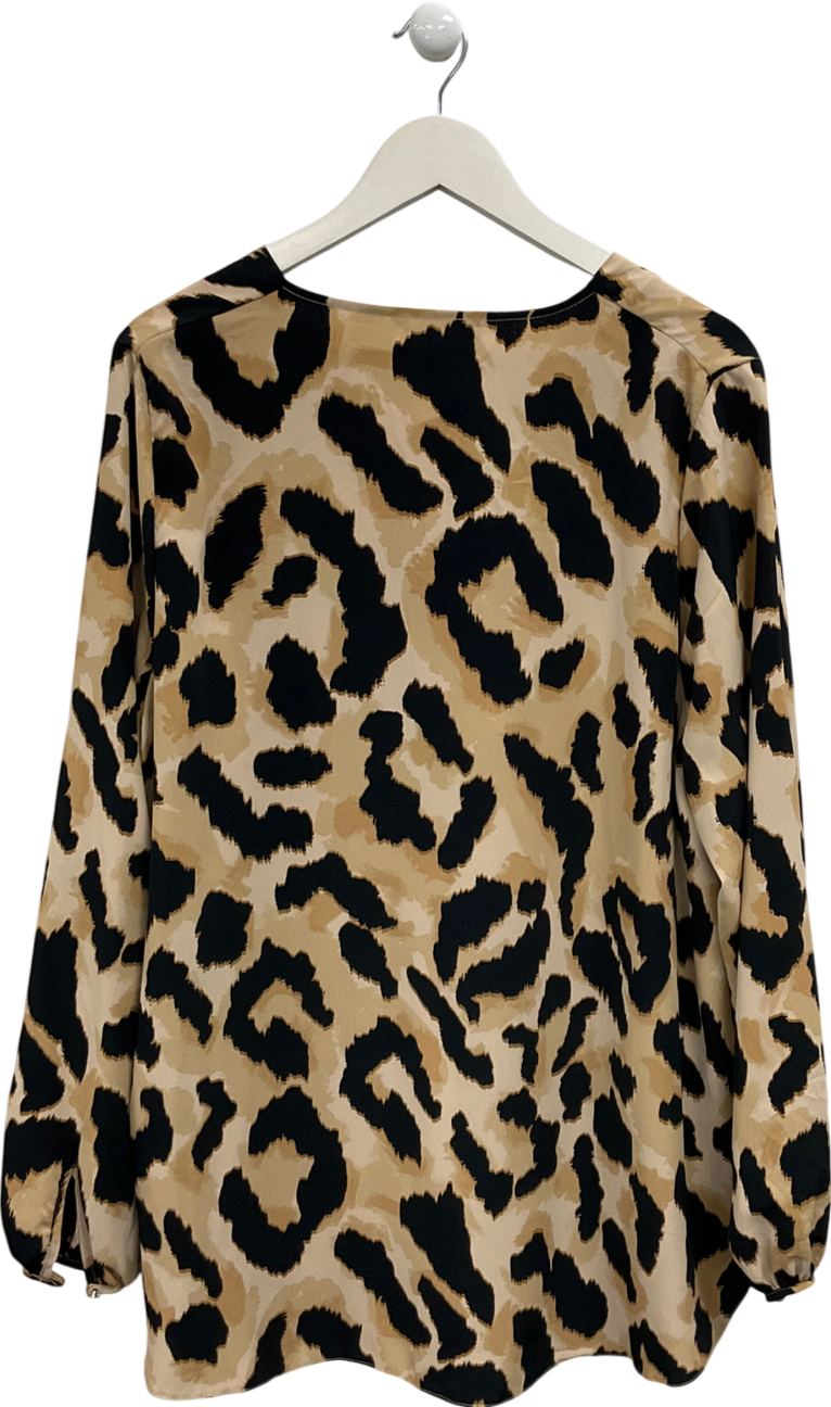 Very Brown Leopard Print Tunic Top UK 24