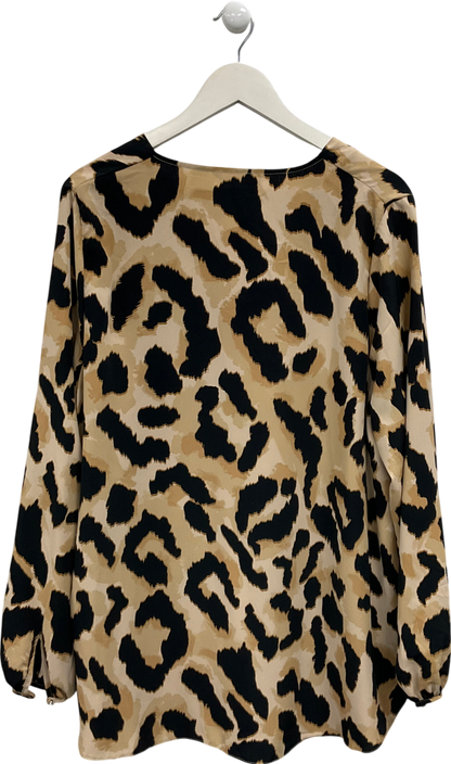 Very Brown Leopard Print Tunic Top UK 24