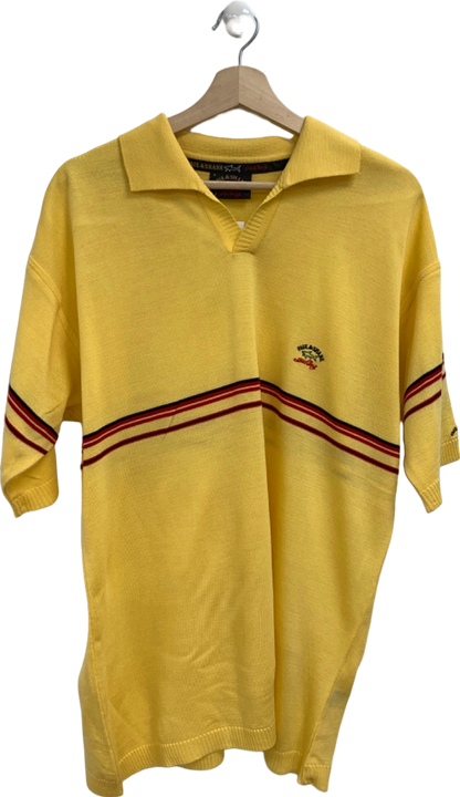 Paul & Shark Yellow Knitted Polo Shirt UK XL