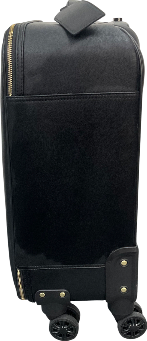 Katie Loxton Black Oxford Cabin Suitcase - Personalised "LW"