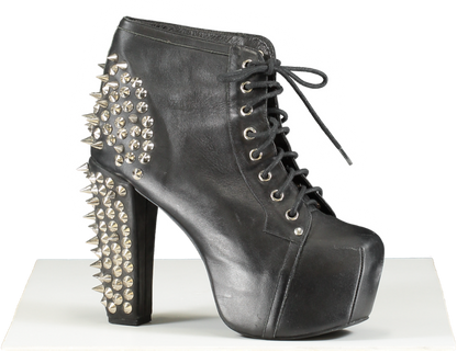 Havana Last Black Studded Platform Ankle Boots UK 7 EU 40 👠