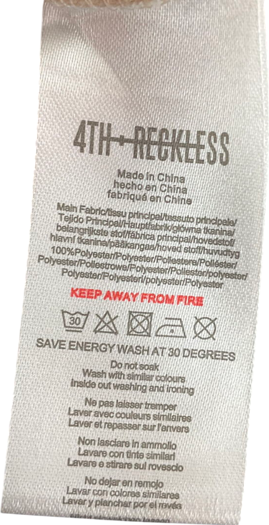 4th & Reckless Cream Tall Satin Maxi Skirt UK 8