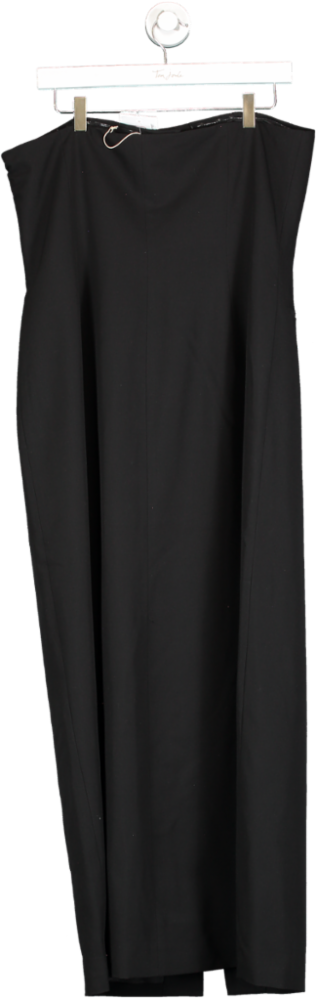 Align Black Button-down Strapless Midi Dress UK 18