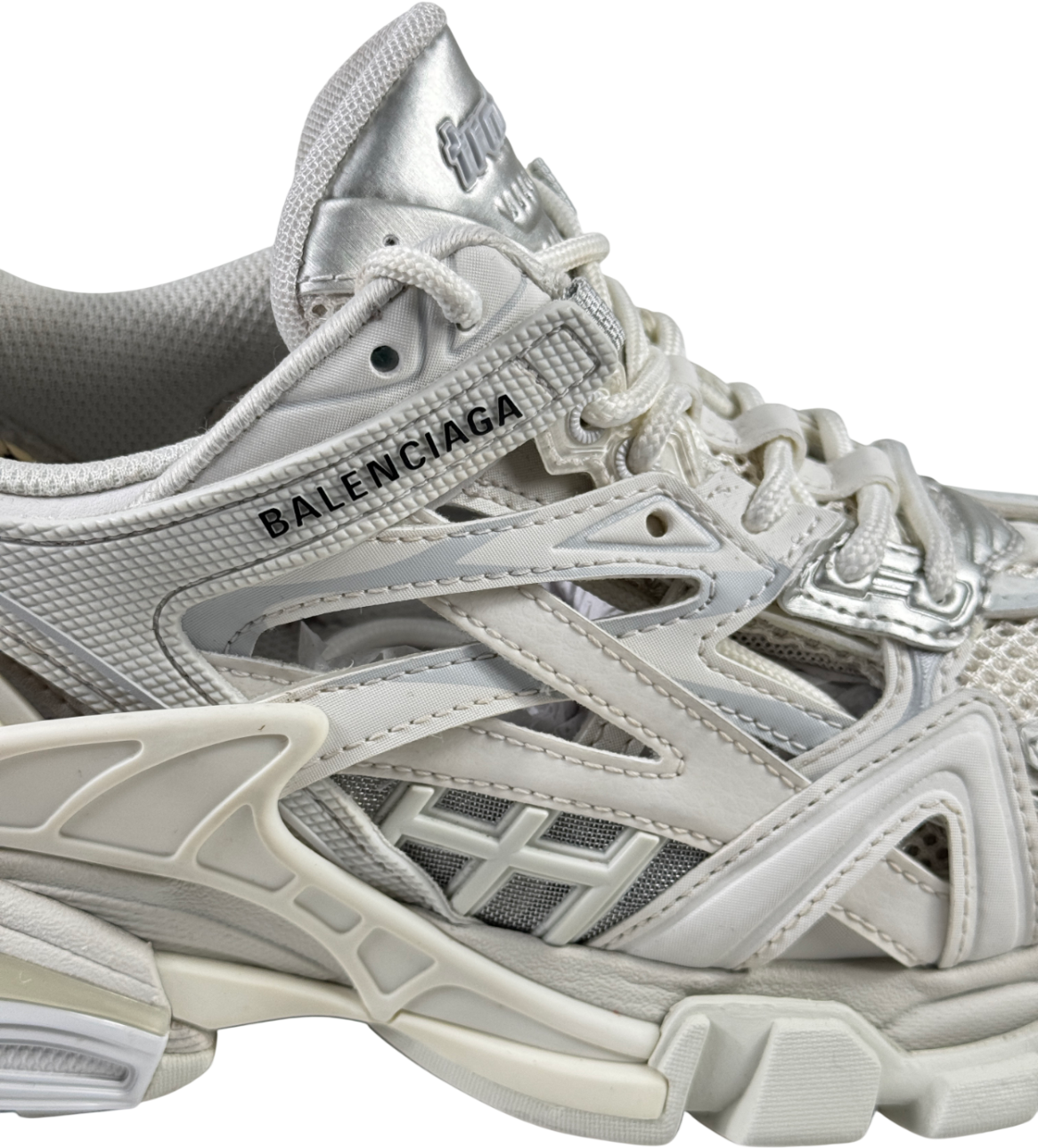 BALENCIAGA Track 2.0 White / Grey Trainers UK 3 EU 36 👠