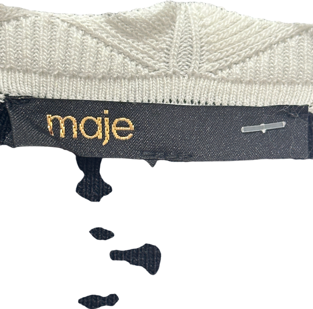 Maje Black and White Button-Front Dress UK S