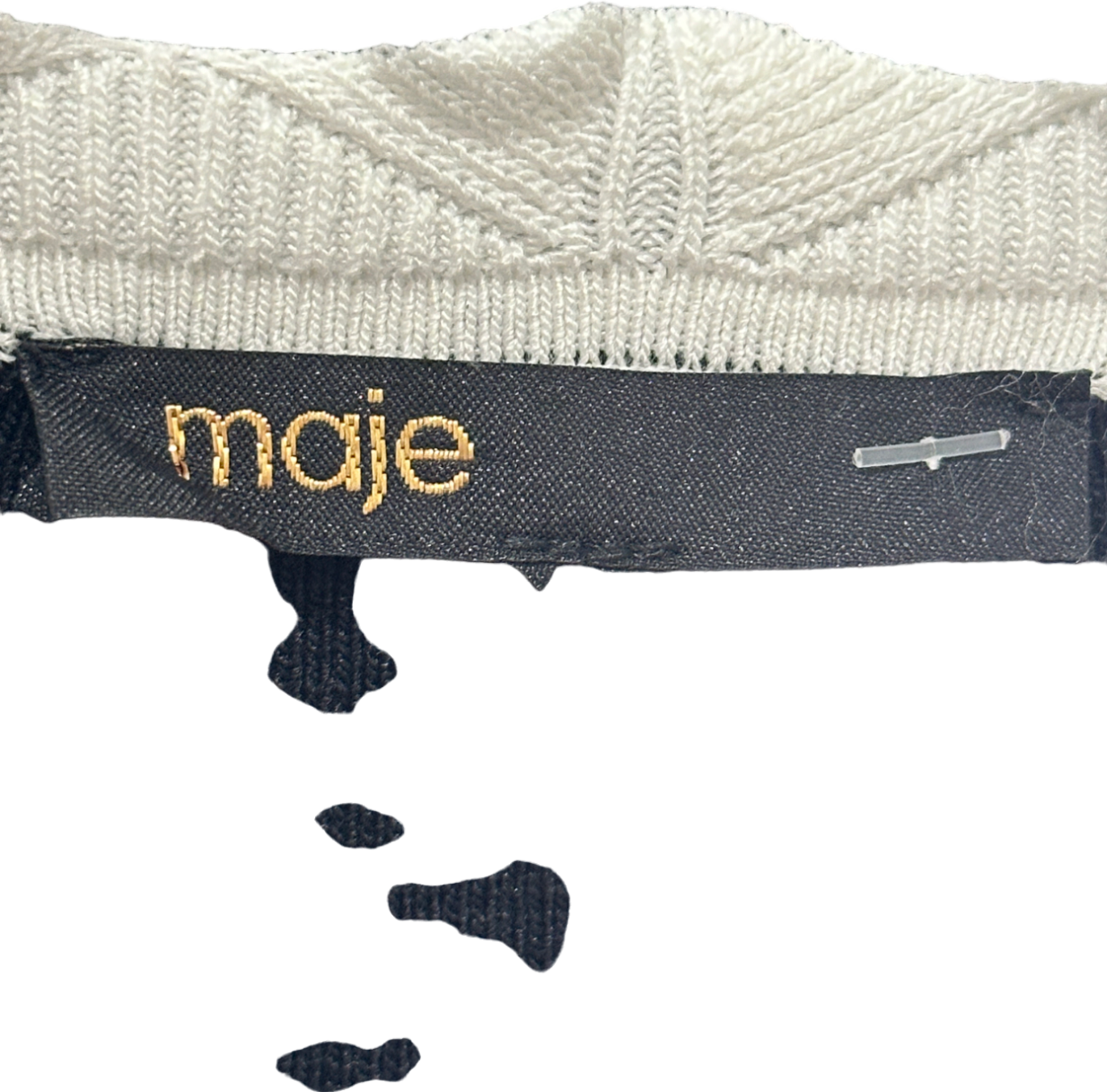 Maje Black and White Button-Front Dress UK S