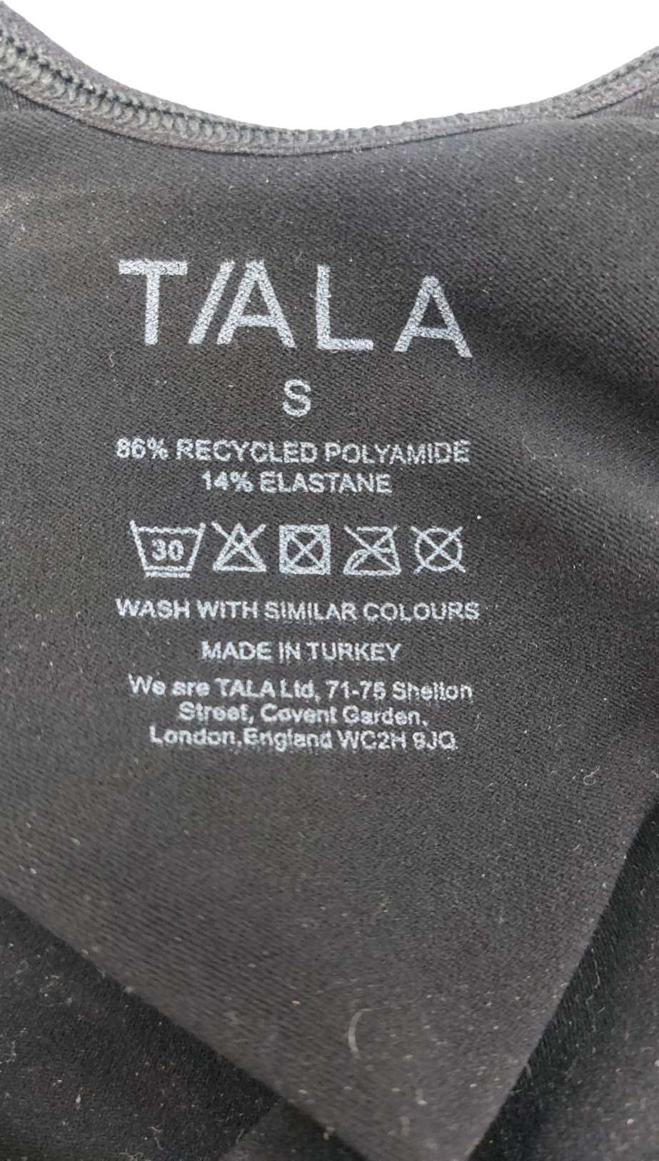 T/ALA Black Scoop Neck Sculpting Bodysuit UK S