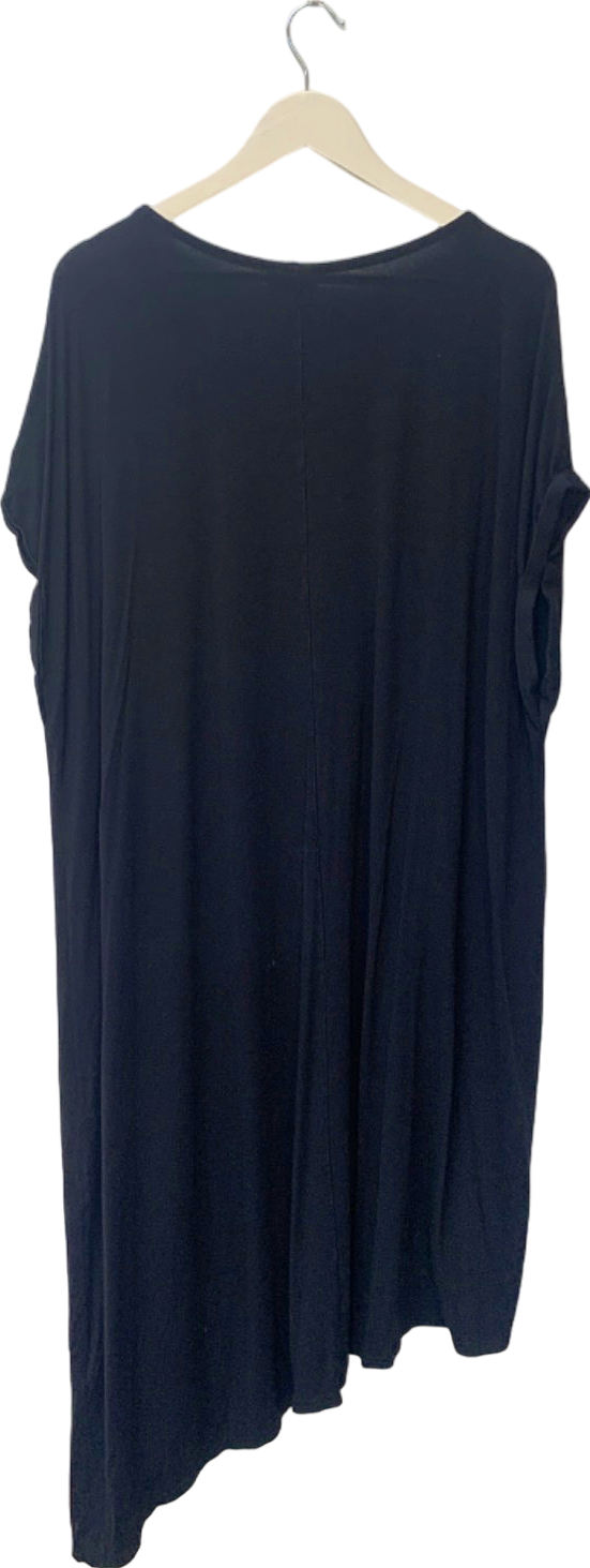 Yours Black Asymmetric Hem Dress UK 26
