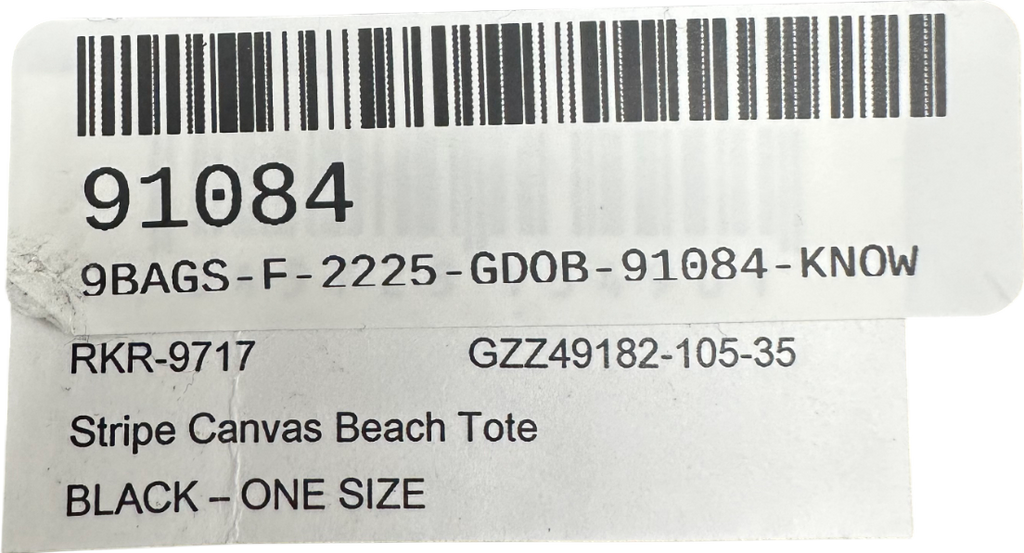 boohoo Beige Stripe Canvas Beach Tote Bag