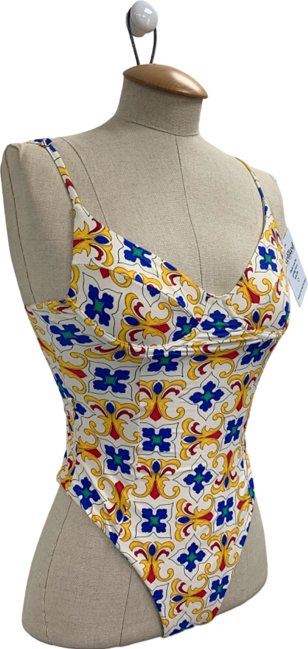 Weworewhat Multi-Coloured Printed Swimsuit UK XS