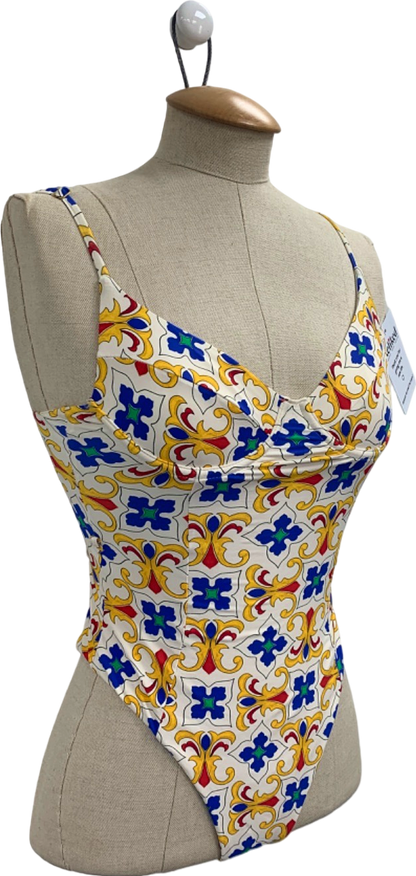 Weworewhat Multi-Coloured Printed Swimsuit UK XS