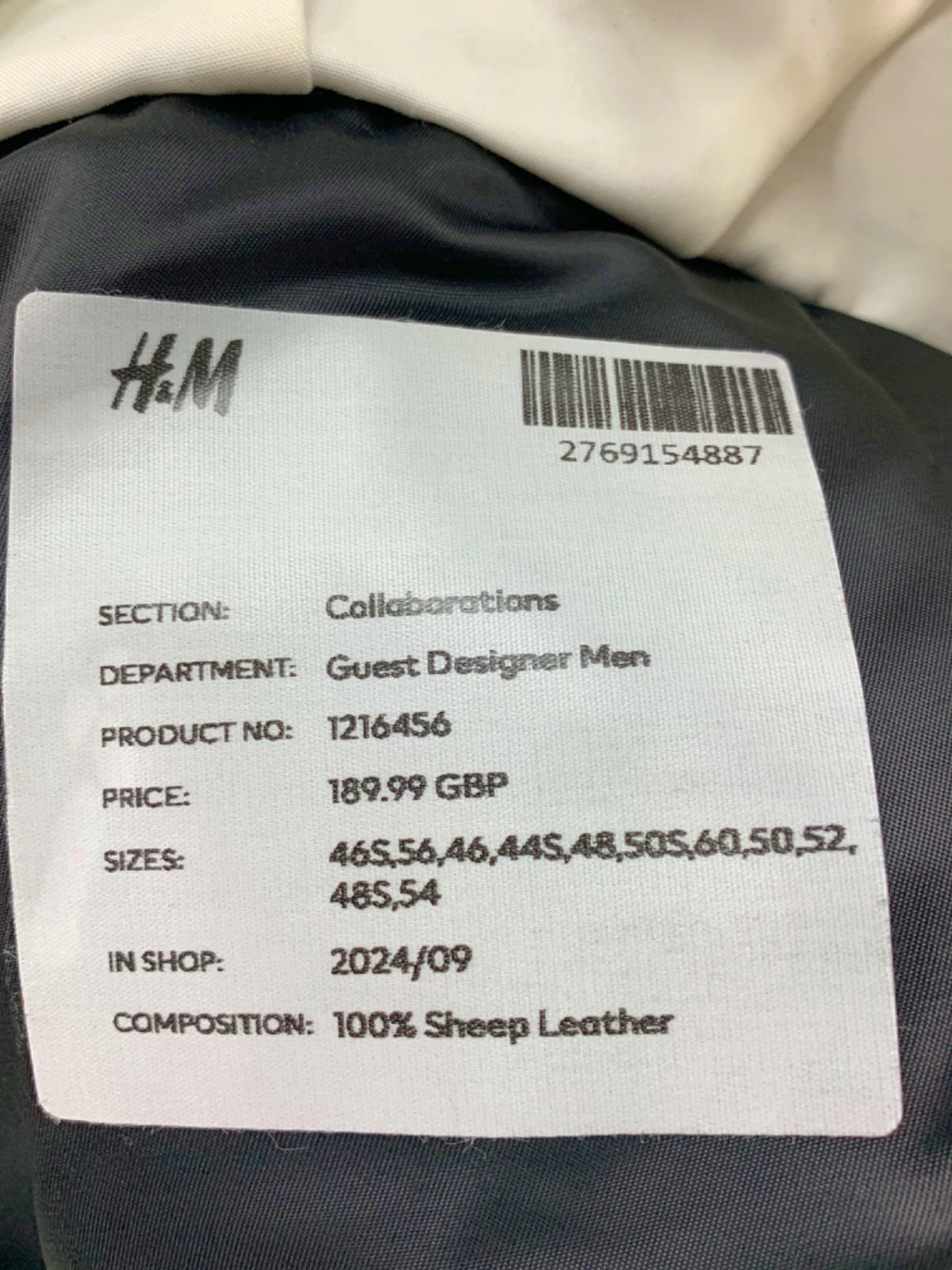 H&M Black Leather Shorts with Contrast UK W34