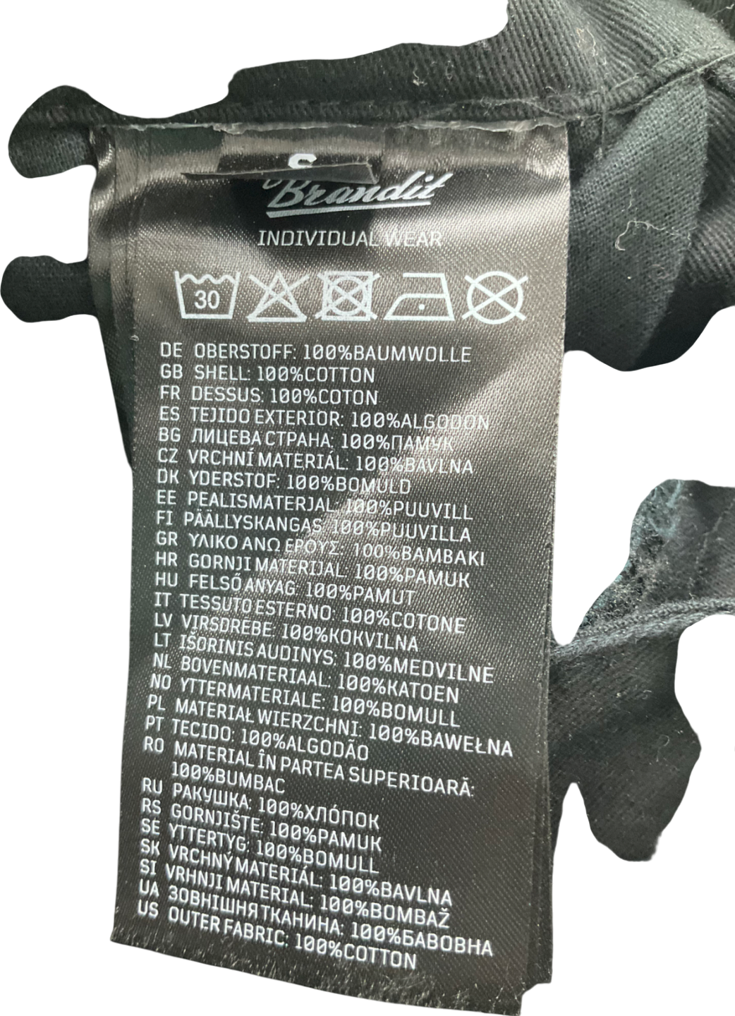 Brandit Black Cargo Trousers UK S