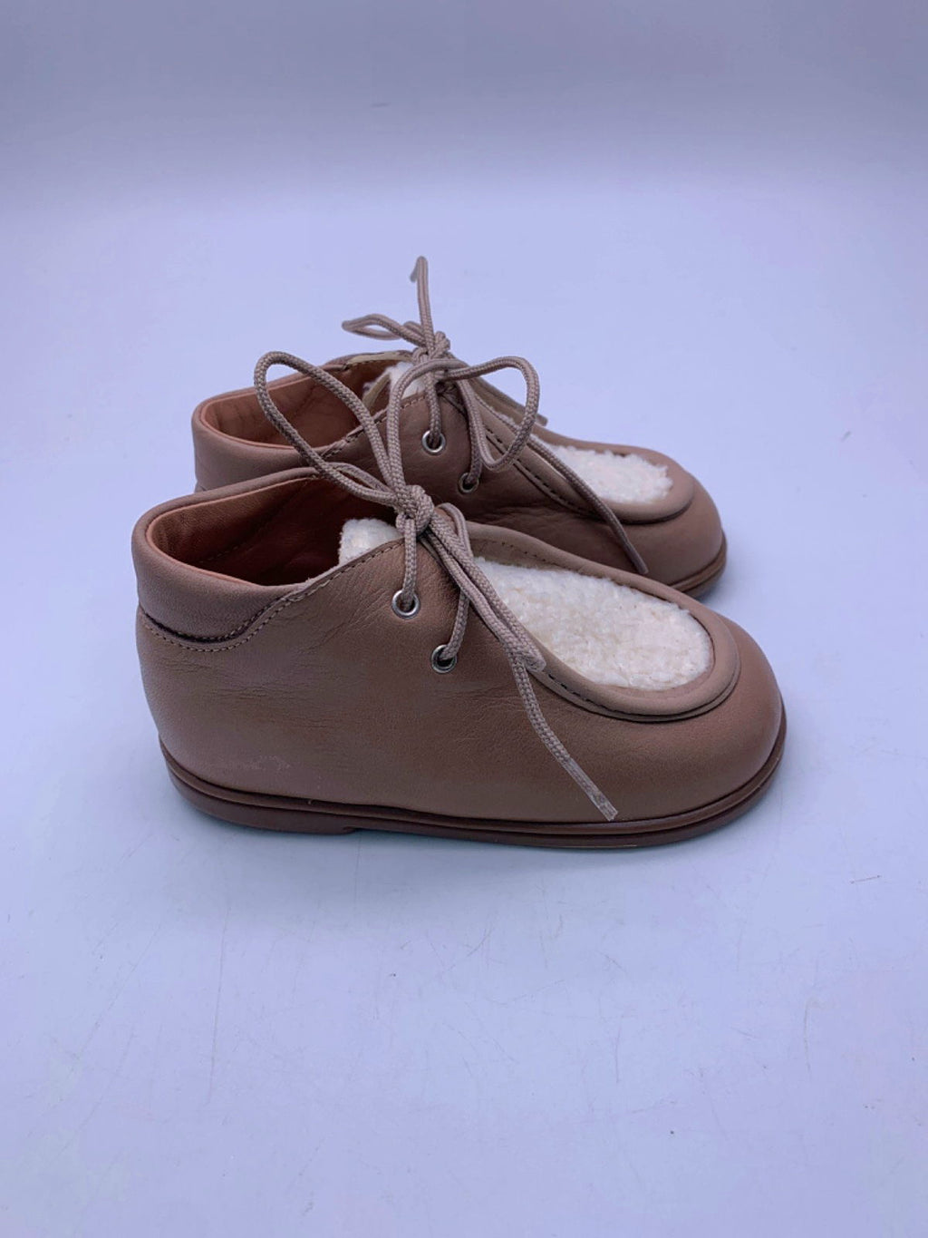 Papouelli Taupe Shearling Lined Booties EU 23