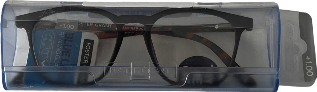Foster Grant  Spruce Lenses Reading Glasses Black +1