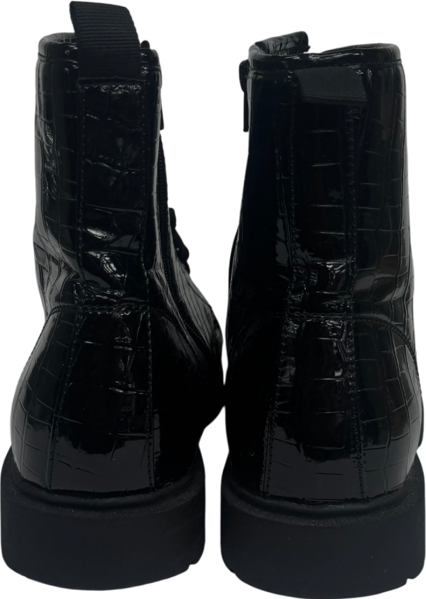 Limited collection Black Leather Effect Boots UK 9 EU 42 👠
