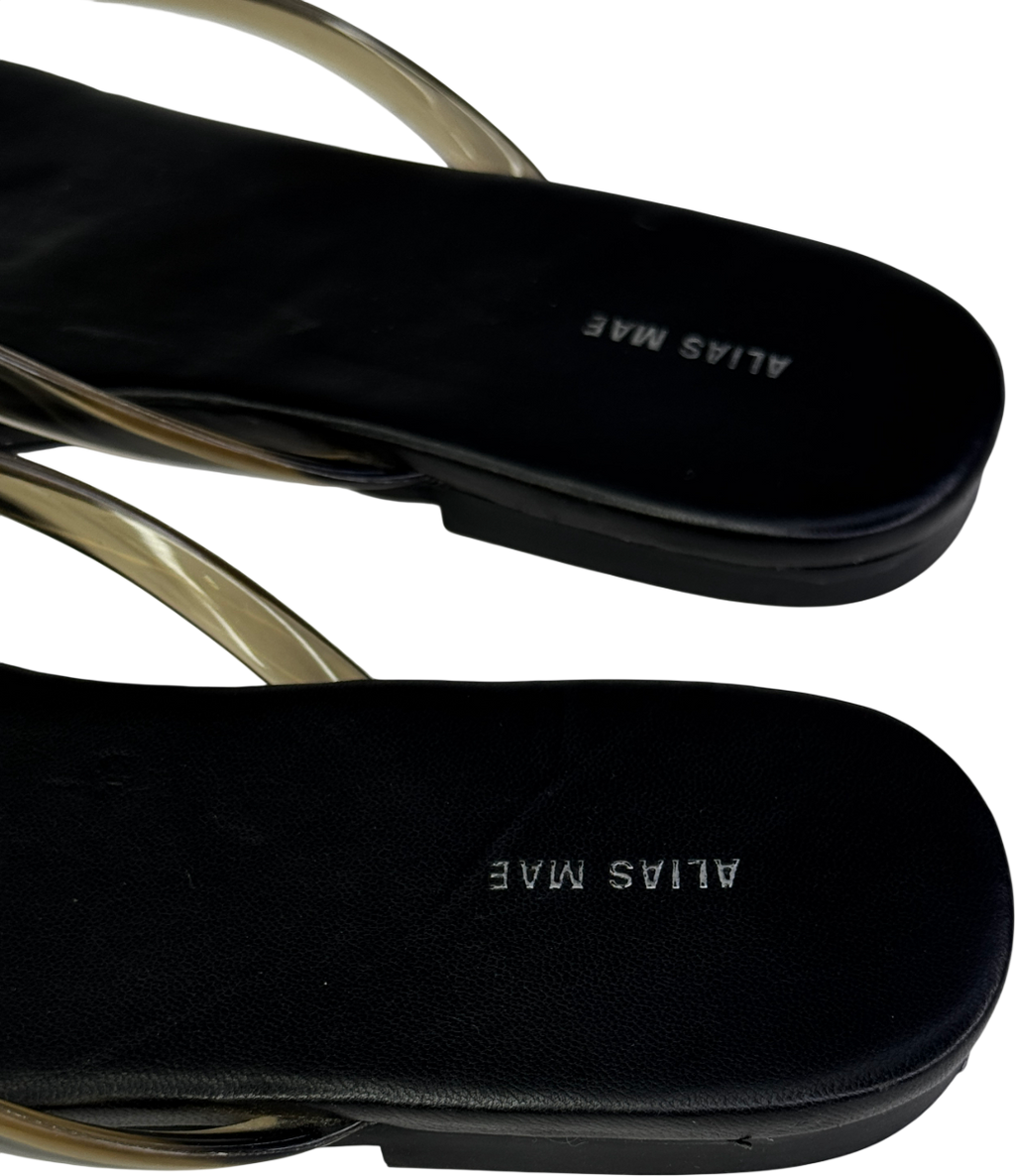 Black Alias Mae Henry Thong Flip Flops UK 6 EU 39 👠
