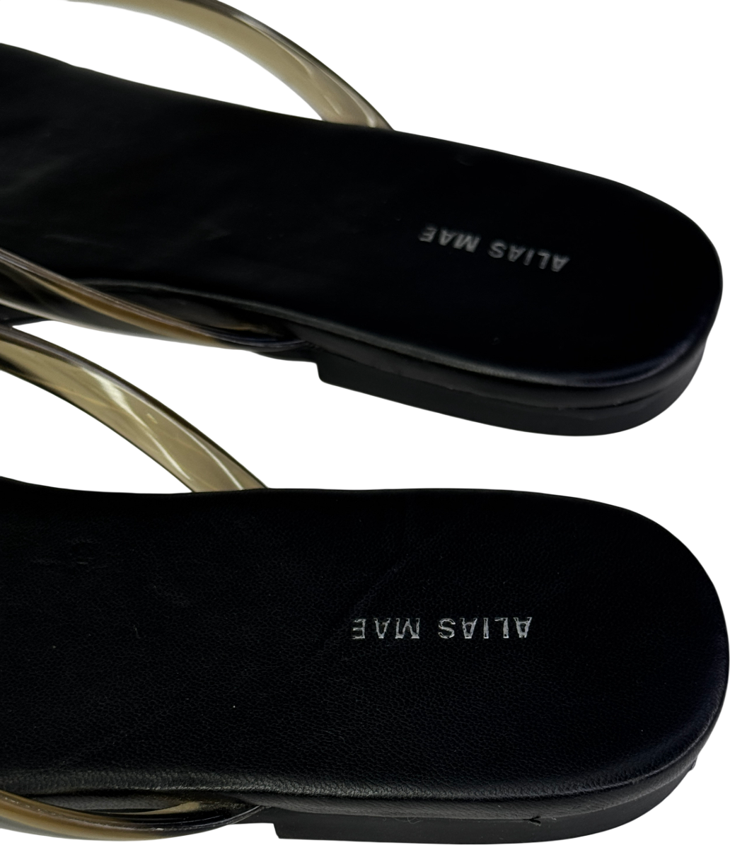Black Alias Mae Henry Thong Flip Flops UK 6 EU 39 👠