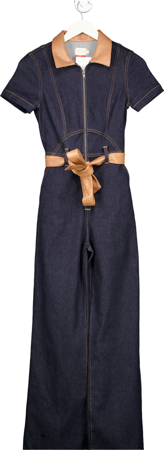 Alice + Olivia Blue Denim Jumpsuit Size 26