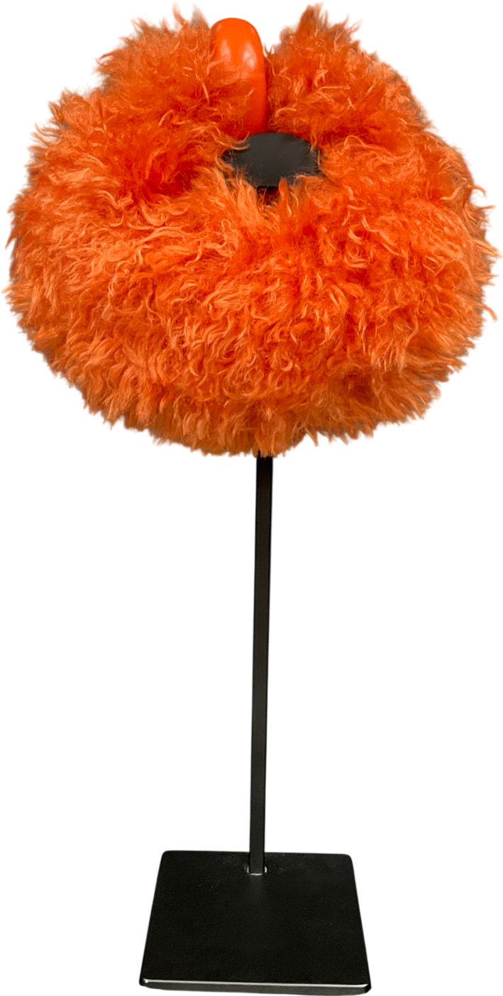 JW PEI Orange Abacus Faux Fur Mini Top Handle Bag One Size