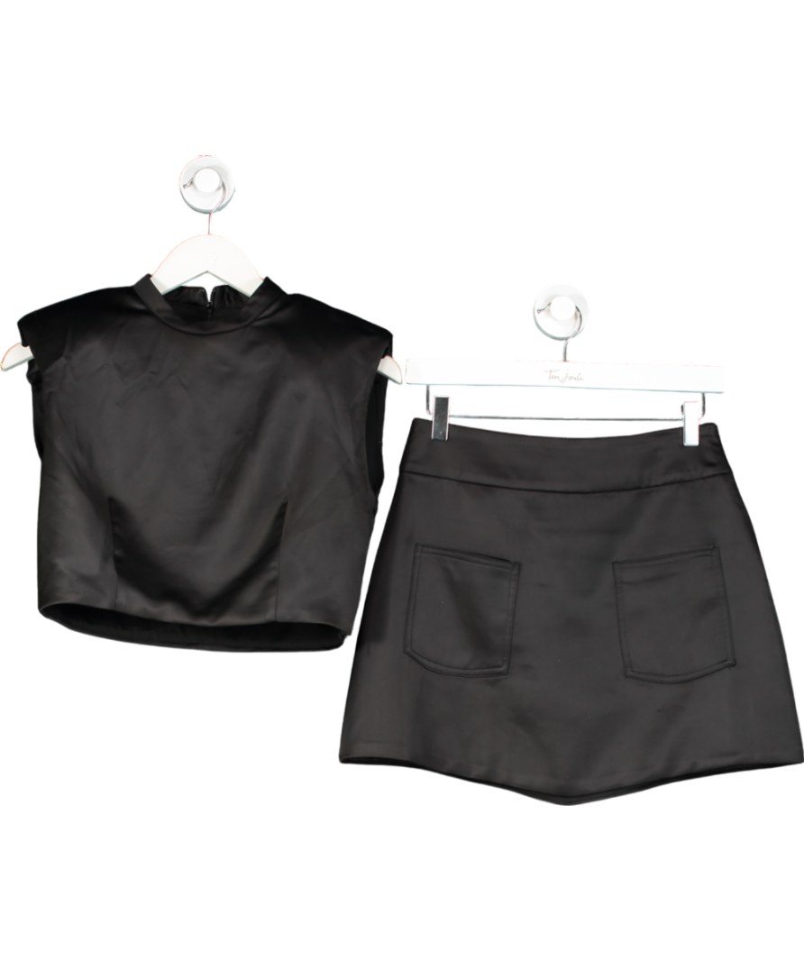 Odd Muse Black The Ultimate Muse Structured Sleeveless Top And Mini Skirt UK S