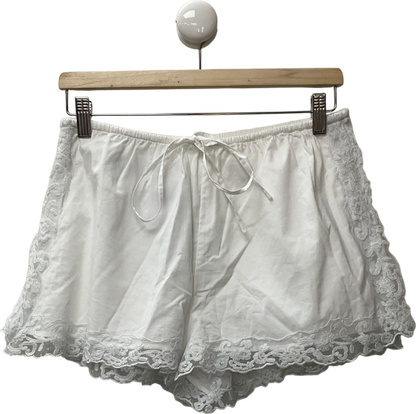 ZARA White Embroidered Lace Shorts UK S