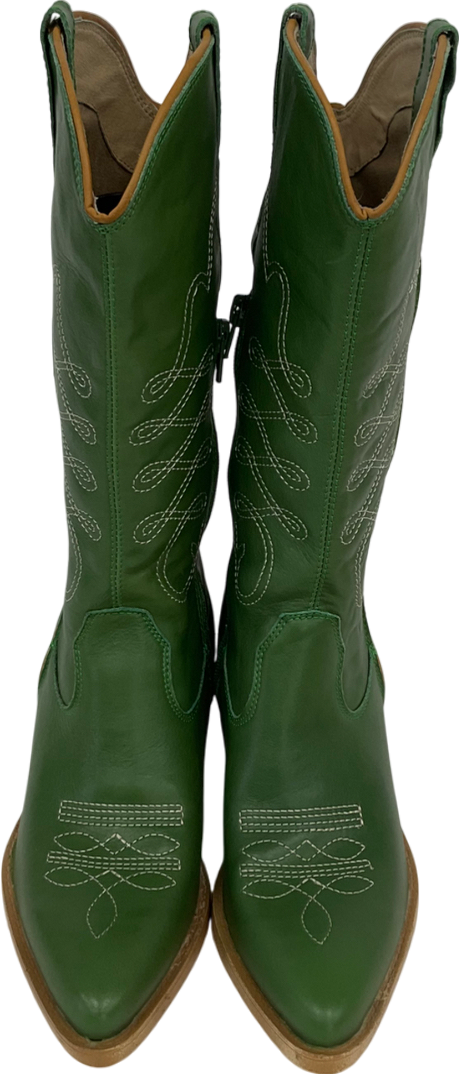 ROC Green Western Cowboy Boots UK 4 EU 37 👠