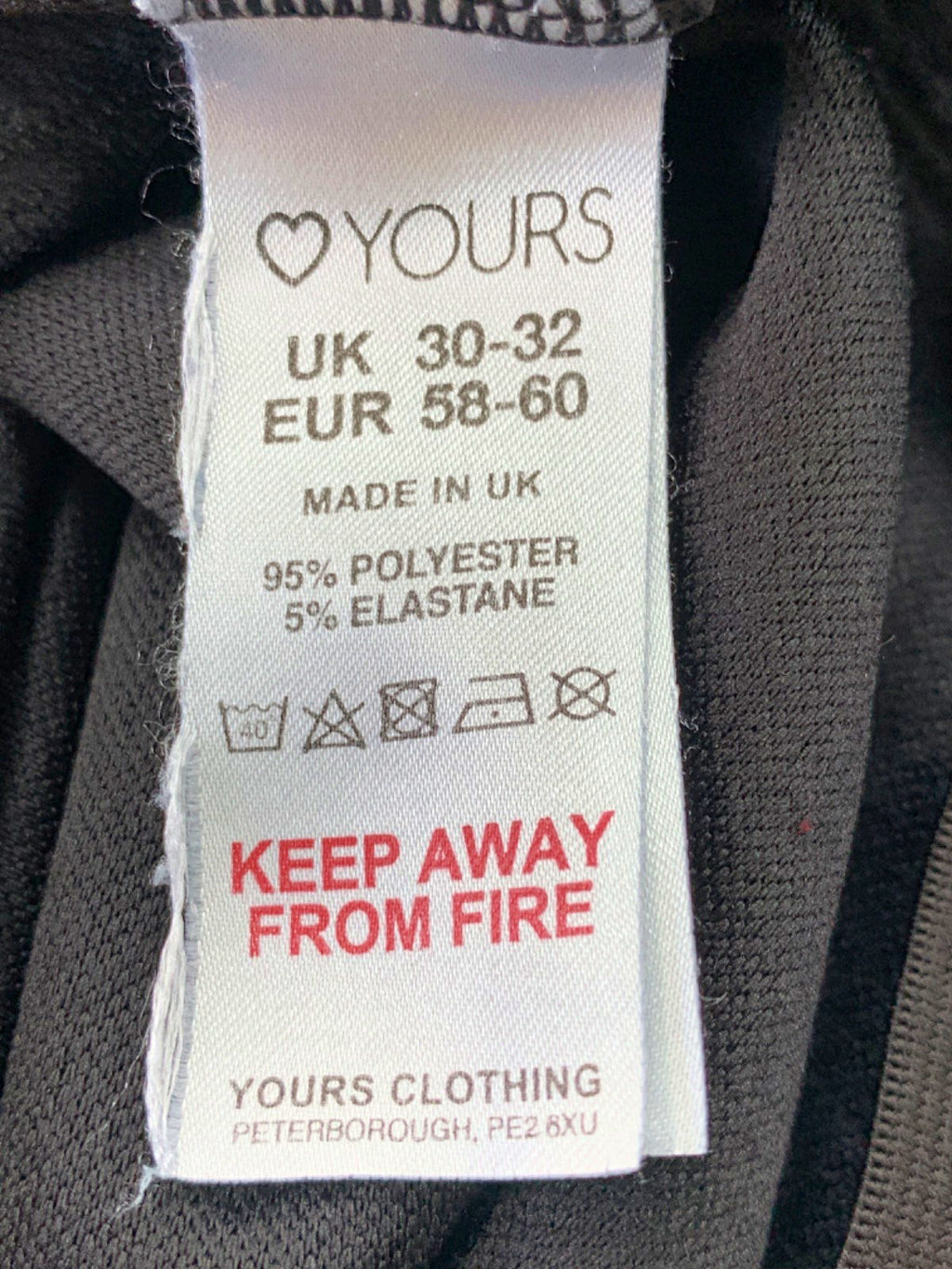 Yours Black Checked Trousers UK 30-32